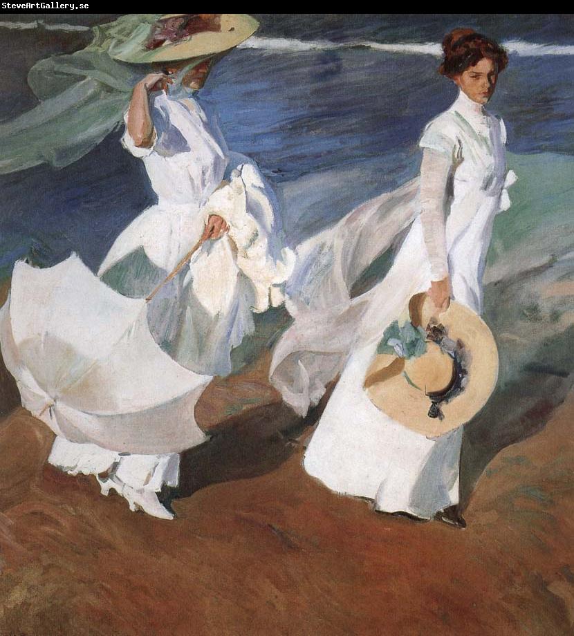 Joaquin Sorolla Walking the beach